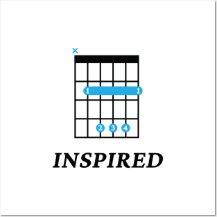 B Inspired B Guitar Chord Tab Light Theme Posters and Art